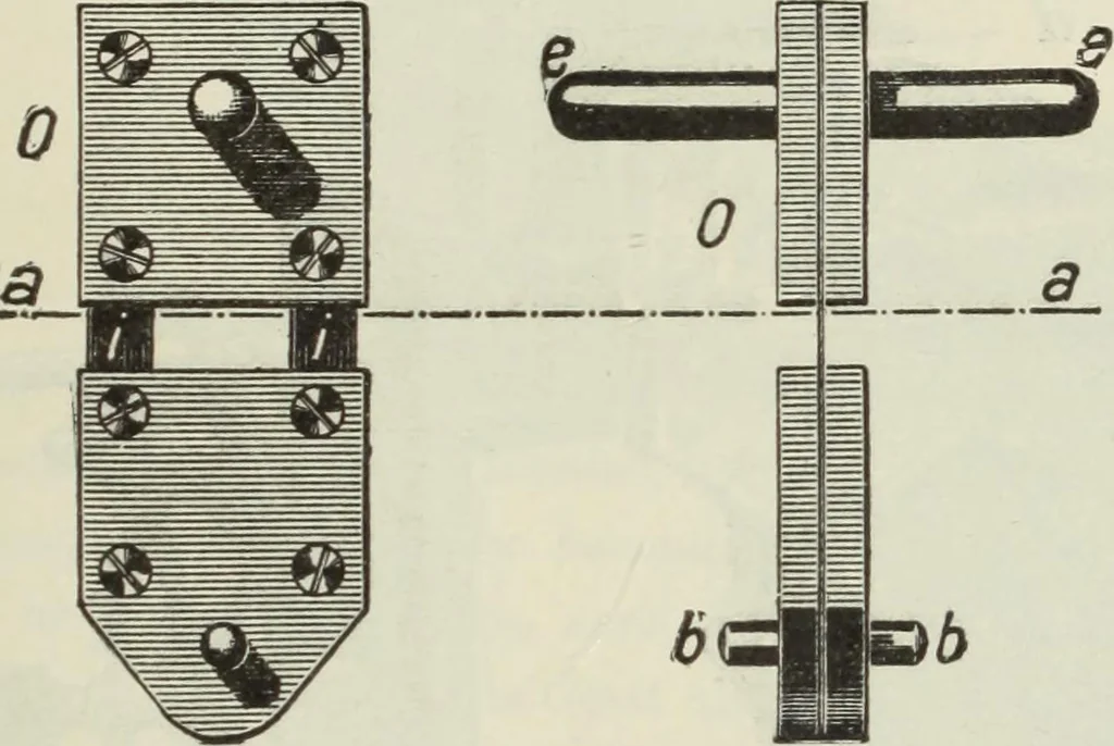 An illustration from Die Hemmungen der Uhren, ihre Entwicklung, Konstruktion, Reparatur und Behandlung vor der Reglage, nebst zugehörigen Tabellen zahlreichen Abbildungen und 6 Porträts. Allegemein verständlich für Uhrmacher, Ingenieure, Techniker u.s.w, 1905, leaf 228