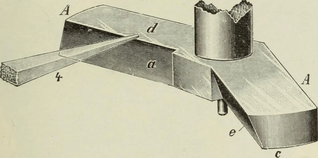 An illustration from Die Hemmungen der Uhren, ihre Entwicklung, Konstruktion, Reparatur und Behandlung vor der Reglage, nebst zugehörigen Tabellen zahlreichen Abbildungen und 6 Porträts. Allegemein verständlich für Uhrmacher, Ingenieure, Techniker u.s.w, 1905, leaf 238