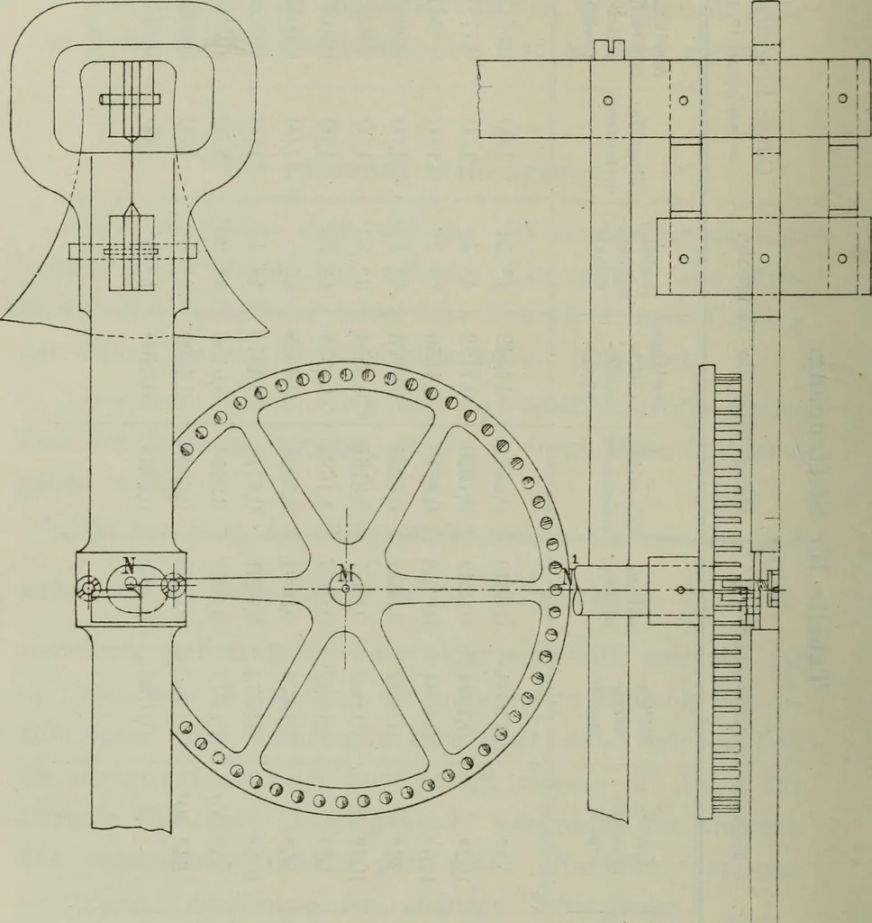 An illustration from Die Hemmungen der Uhren, ihre Entwicklung, Konstruktion, Reparatur und Behandlung vor der Reglage, nebst zugehörigen Tabellen zahlreichen Abbildungen und 6 Porträts. Allegemein verständlich für Uhrmacher, Ingenieure, Techniker u.s.w, 1905, leaf 89
