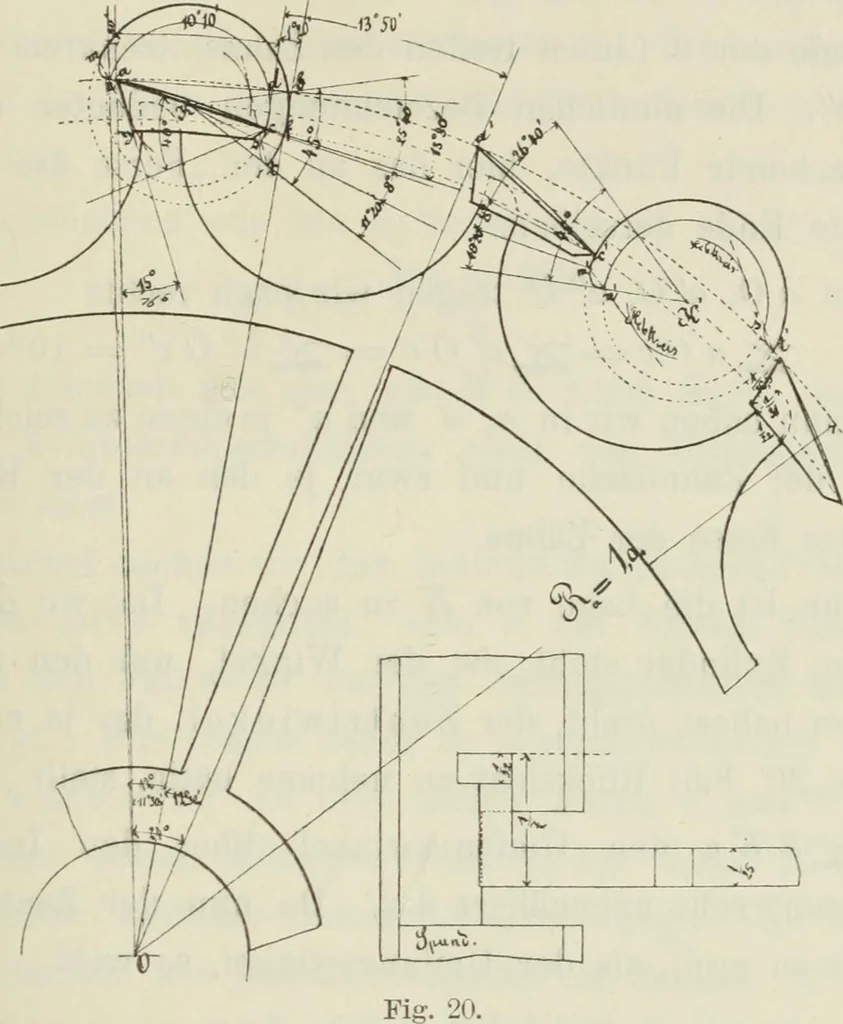 An illustration from Die Hemmungen der Uhren, ihre Entwicklung, Konstruktion, Reparatur und Behandlung vor der Reglage, nebst zugehörigen Tabellen zahlreichen Abbildungen und 6 Porträts. Allegemein verständlich für Uhrmacher, Ingenieure, Techniker u.s.w, 1905, leaf 96