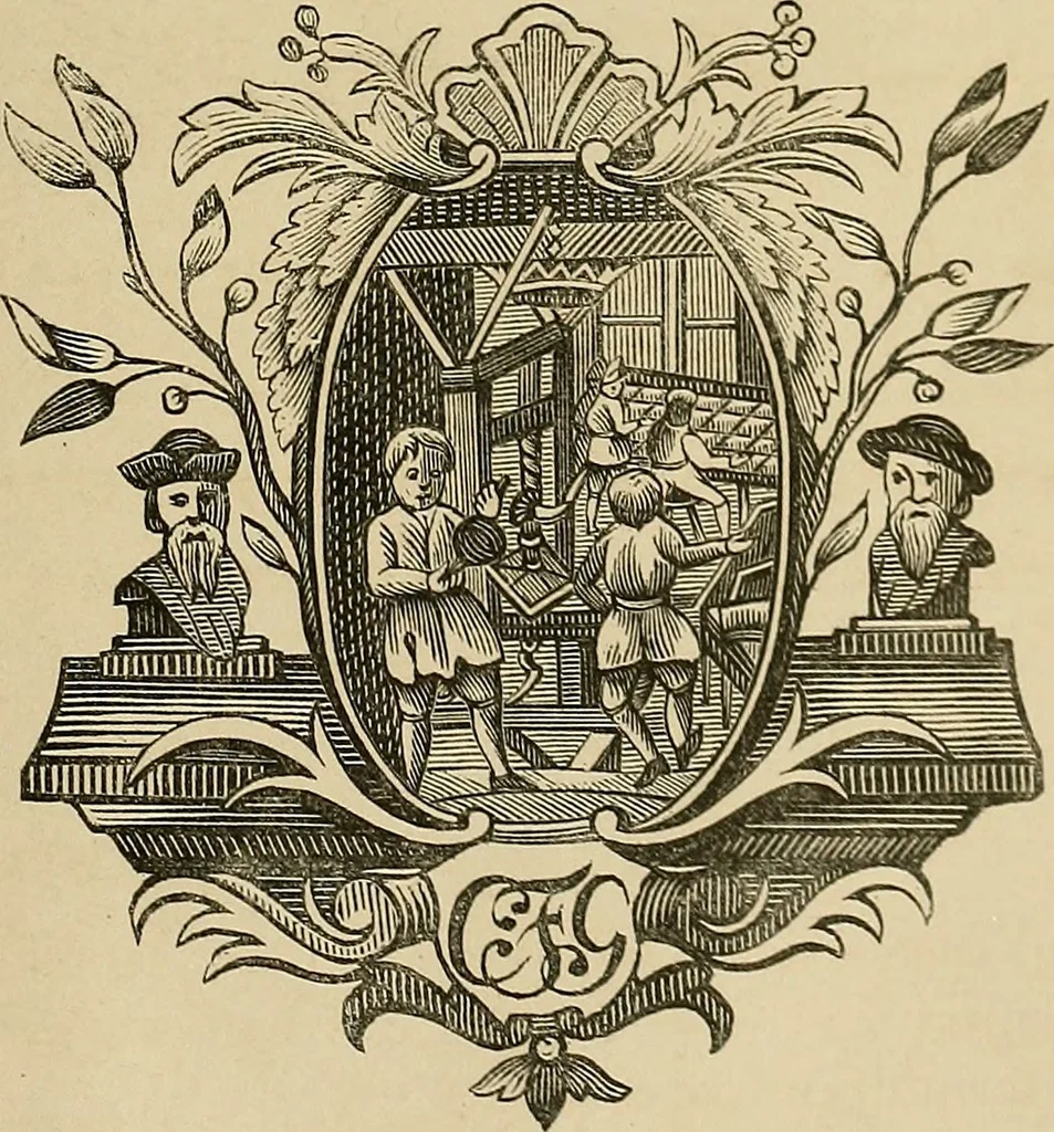 An illustration from Die Herstellung von Druckwerken : praktische Winke für Autoren und Verleger, 1868, leaf 166