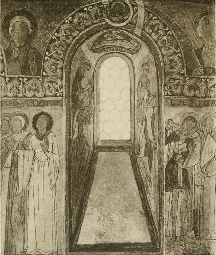 An illustration from Die hochromanische Wandmalerei in Regensburg, 1920, leaf 102