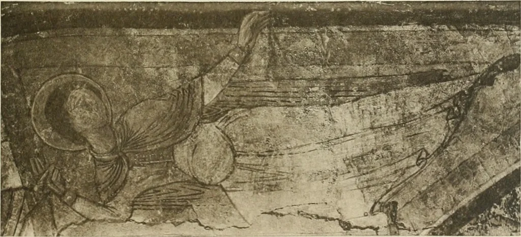 An illustration from Die hochromanische Wandmalerei in Regensburg, 1920, leaf 102