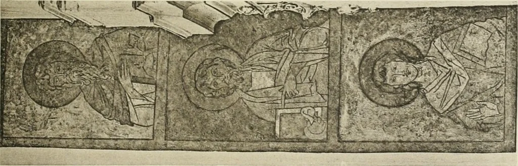 An illustration from Die hochromanische Wandmalerei in Regensburg, 1920, leaf 106