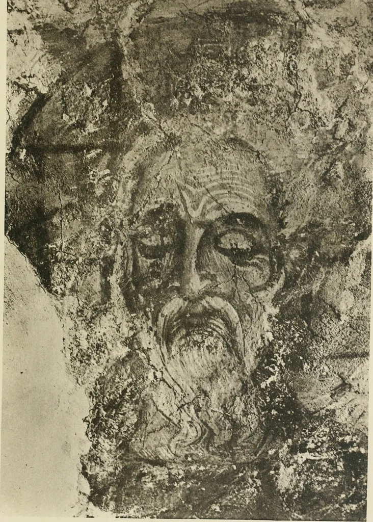 An illustration from Die hochromanische Wandmalerei in Regensburg, 1920, leaf 108