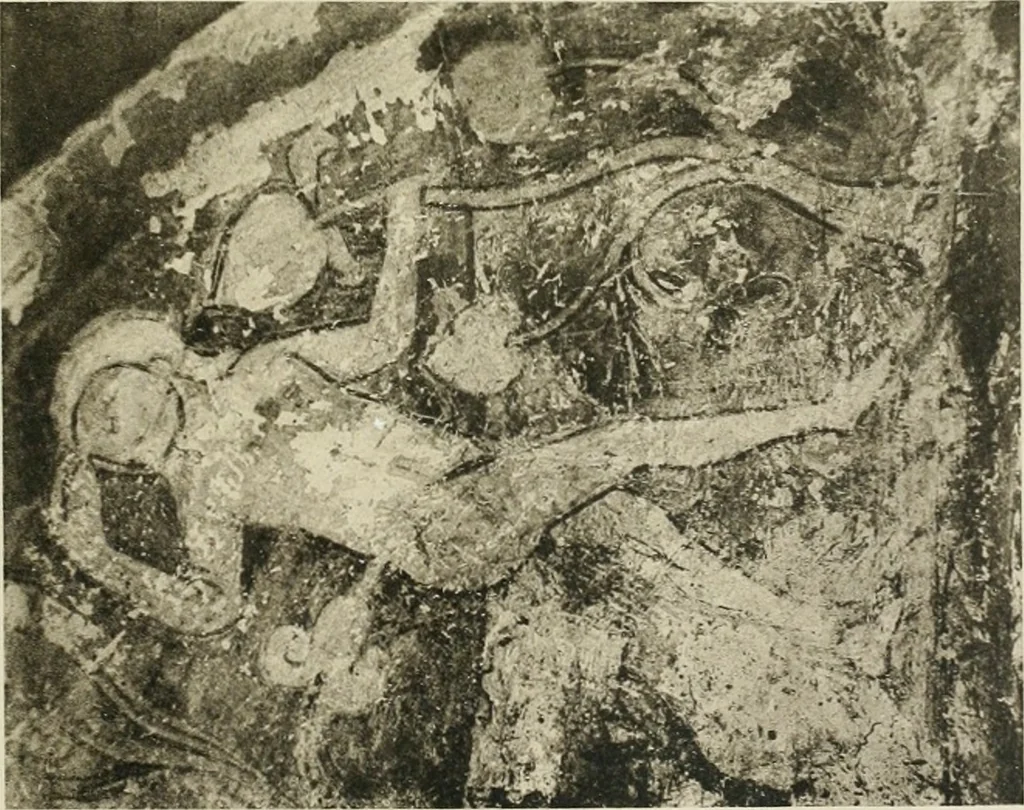 An illustration from Die hochromanische Wandmalerei in Regensburg, 1920, leaf 110