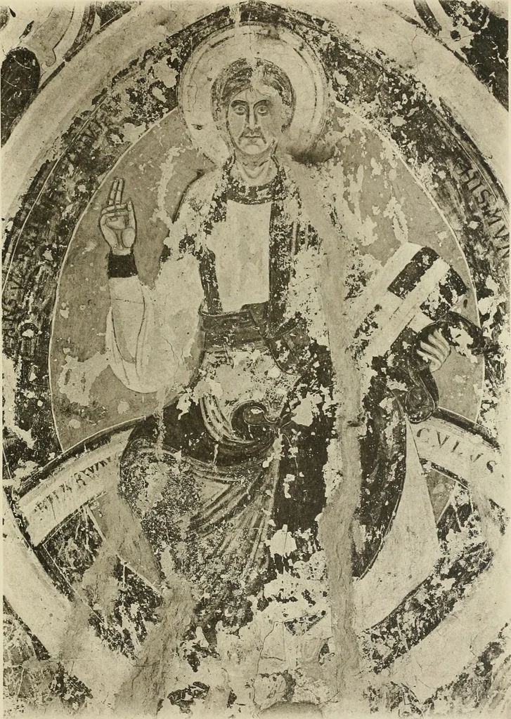An illustration from Die hochromanische Wandmalerei in Regensburg, 1920, leaf 114