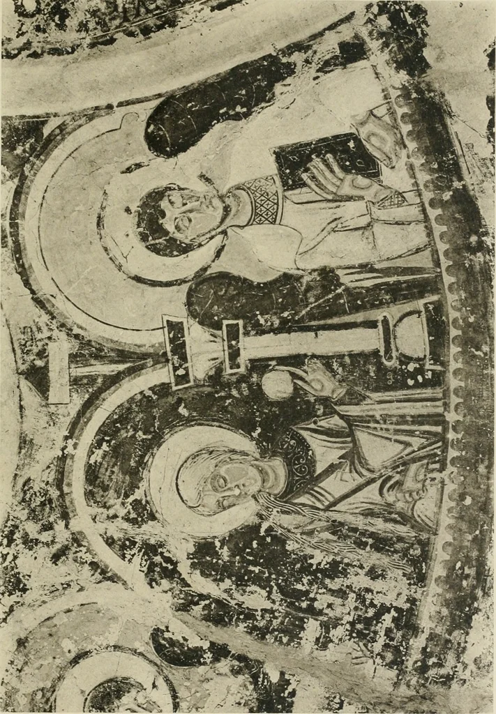 An illustration from Die hochromanische Wandmalerei in Regensburg, 1920, leaf 116