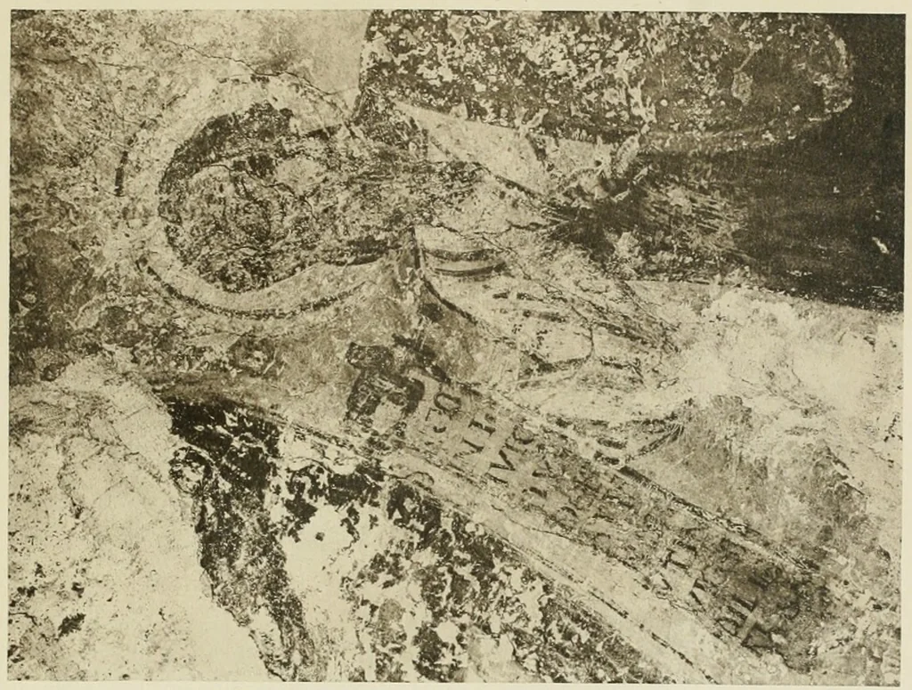 An illustration from Die hochromanische Wandmalerei in Regensburg, 1920, leaf 120