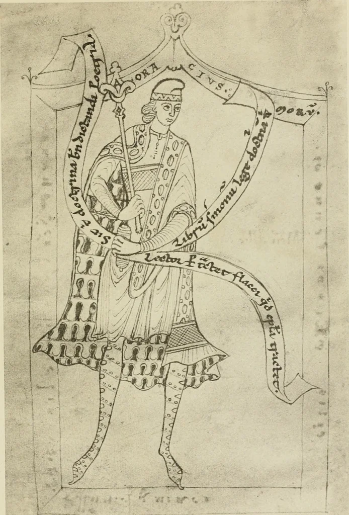 An illustration from Die hochromanische Wandmalerei in Regensburg, 1920, leaf 124