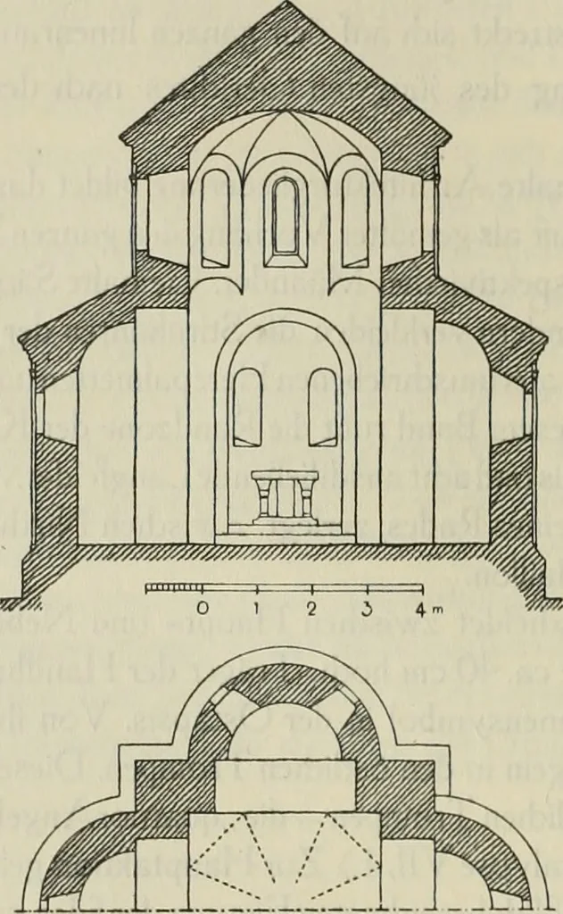 An illustration from Die hochromanische Wandmalerei in Regensburg, 1920, leaf 21