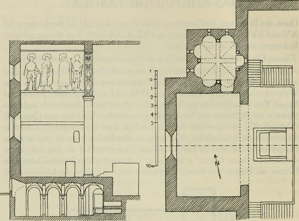 An illustration from Die hochromanische Wandmalerei in Regensburg, 1920, leaf 25