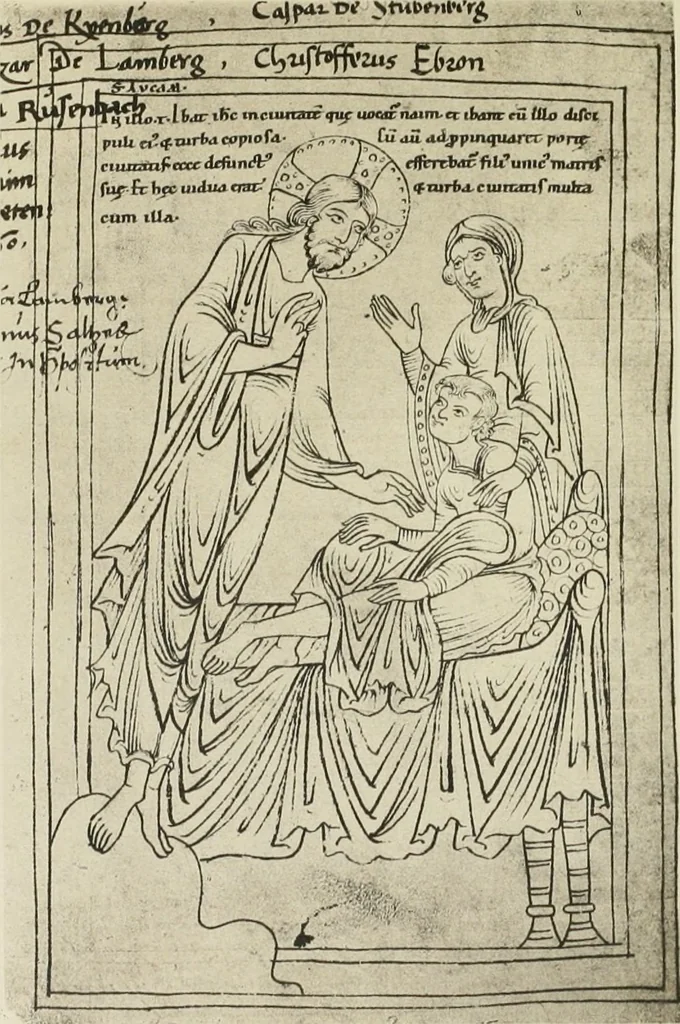 An illustration from Die hochromanische Wandmalerei in Regensburg, 1920, leaf 88