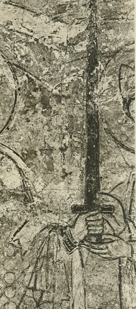 An illustration from Die hochromanische Wandmalerei in Regensburg, 1920, leaf 96