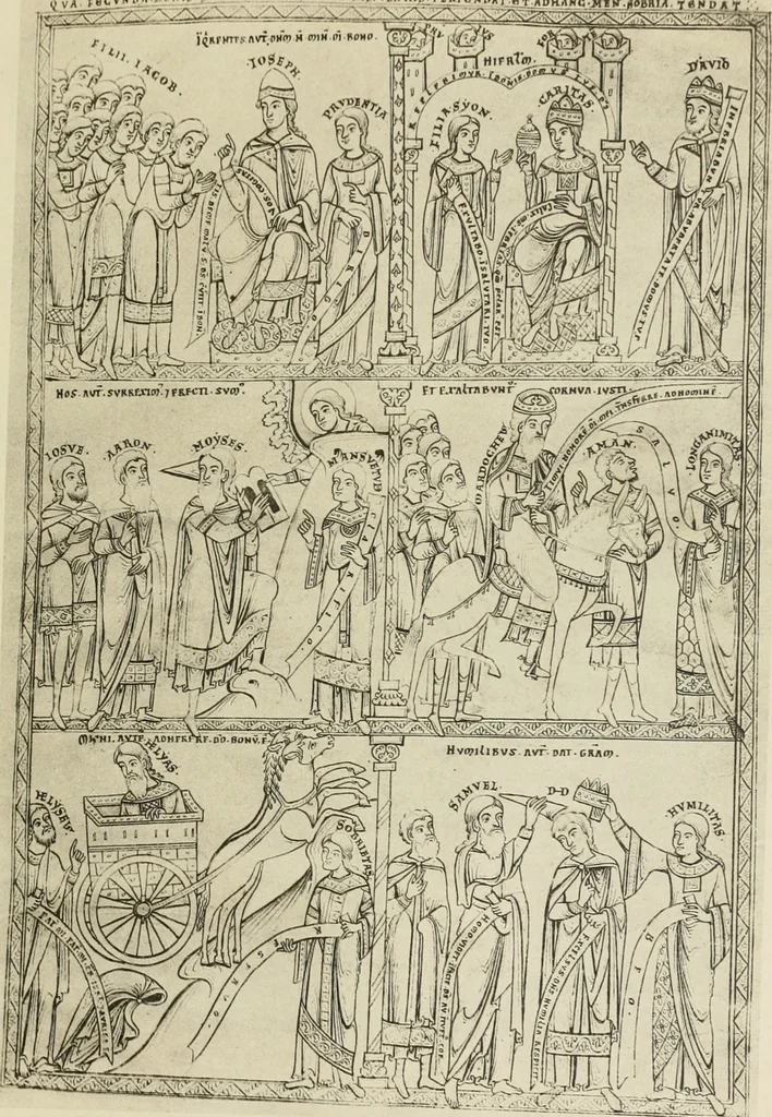 An illustration from Die hochromanische Wandmalerei in Regensburg, 1920, leaf 98
