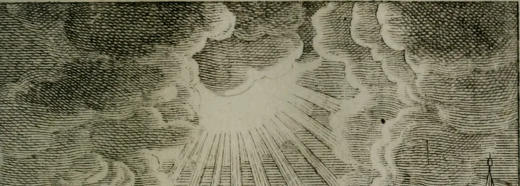 An illustration from Die ihren Gott liebende Seele, vorgestellt in den Sinnbildern des Hermanni Hugonis über seine Pia desideria, und des Ottonis Vaenii, über die Liebe Gottes, mit neuen Kupffern und Versen, welche zielen auf das innere Christenthum, aus dem Frantzösischen ins Teutsche übersetzt, 1743, leaf 276