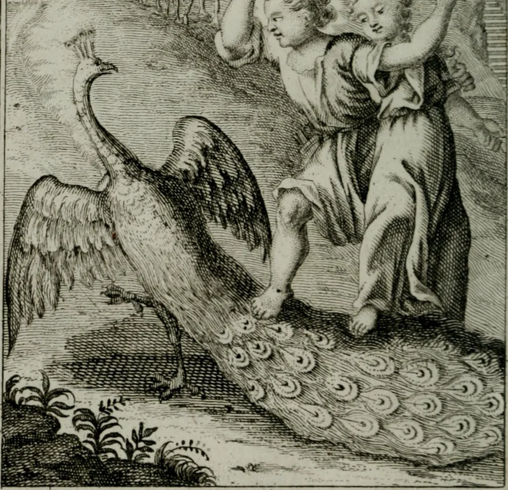 An illustration from Die ihren Gott liebende Seele, vorgestellt in den Sinnbildern des Hermanni Hugonis über seine Pia desideria, und des Ottonis Vaenii, über die Liebe Gottes, mit neuen Kupffern und Versen, welche zielen auf das innere Christenthum, aus dem Frantzösischen ins Teutsche übersetzt, 1743, leaf 345