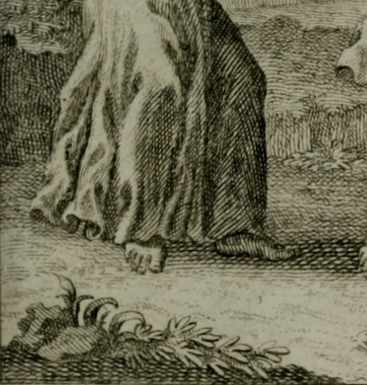 An illustration from Die ihren Gott liebende Seele, vorgestellt in den Sinnbildern des Hermanni Hugonis über seine Pia desideria, und des Ottonis Vaenii, über die Liebe Gottes, mit neuen Kupffern und Versen, welche zielen auf das innere Christenthum, aus dem Frantzösischen ins Teutsche übersetzt, 1743, leaf 360