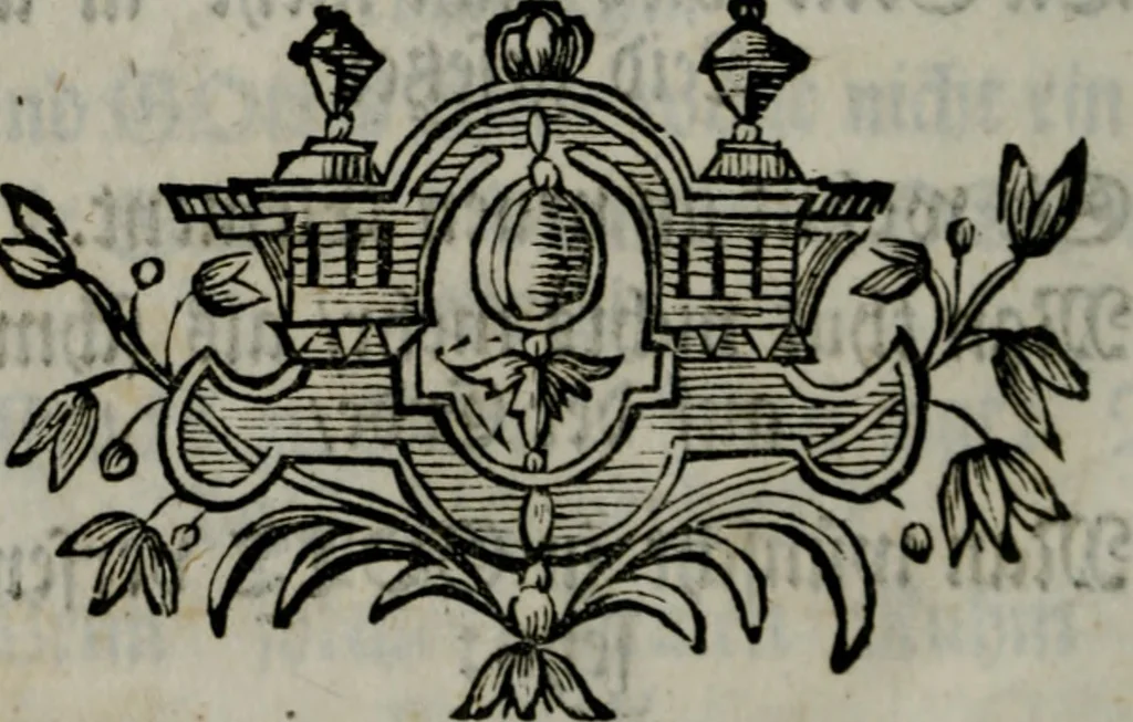 An illustration from Die ihren Gott liebende Seele, vorgestellt in den Sinnbildern des Hermanni Hugonis über seine Pia desideria, und des Ottonis Vaenii, über die Liebe Gottes, mit neuen Kupffern und Versen, welche zielen auf das innere Christenthum, aus dem Frantzösischen ins Teutsche übersetzt, 1743, leaf 39