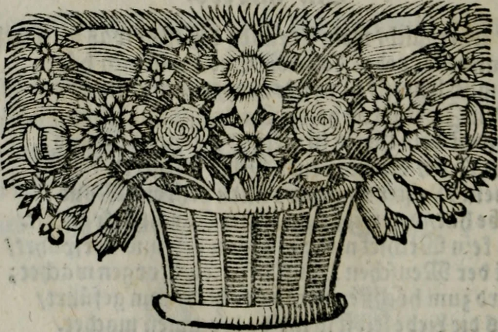 An illustration from Die ihren Gott liebende Seele, vorgestellt in den Sinnbildern des Hermanni Hugonis über seine Pia desideria, und des Ottonis Vaenii, über die Liebe Gottes, mit neuen Kupffern und Versen, welche zielen auf das innere Christenthum, aus dem Frantzösischen ins Teutsche übersetzt, 1743, leaf 425