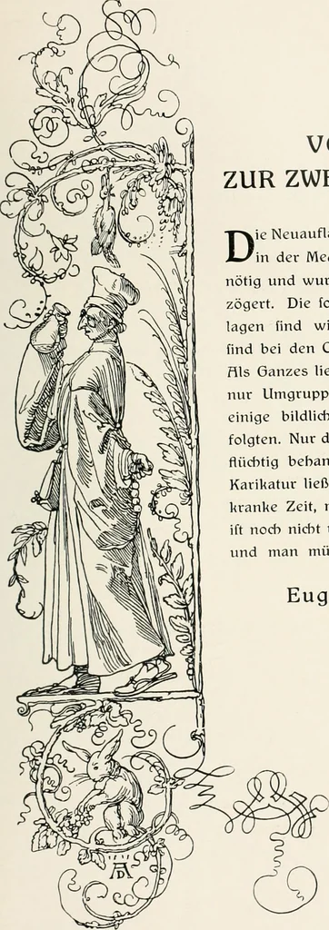 An illustration from Die Karikatur und Satire in der Medizin : mediko-kunsthistorische Studie, 1921, leaf 10