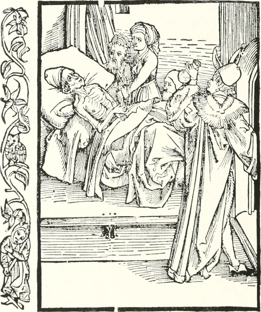 An illustration from Die Karikatur und Satire in der Medizin : mediko-kunsthistorische Studie, 1921, leaf 109