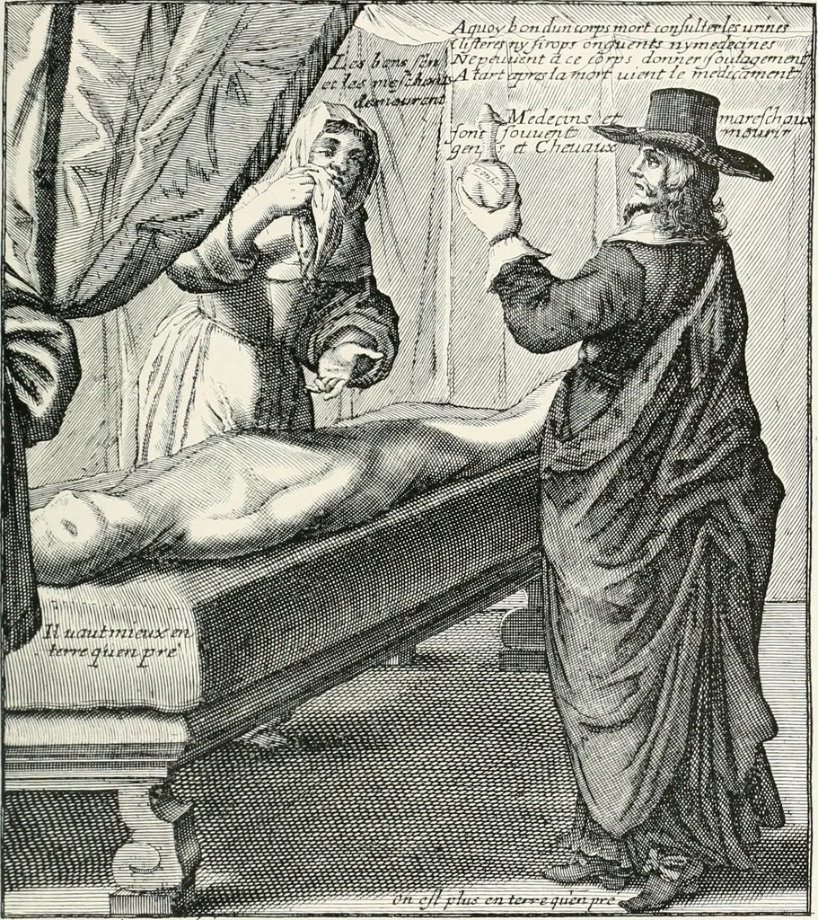 An illustration from Die Karikatur und Satire in der Medizin : mediko-kunsthistorische Studie, 1921, leaf 144