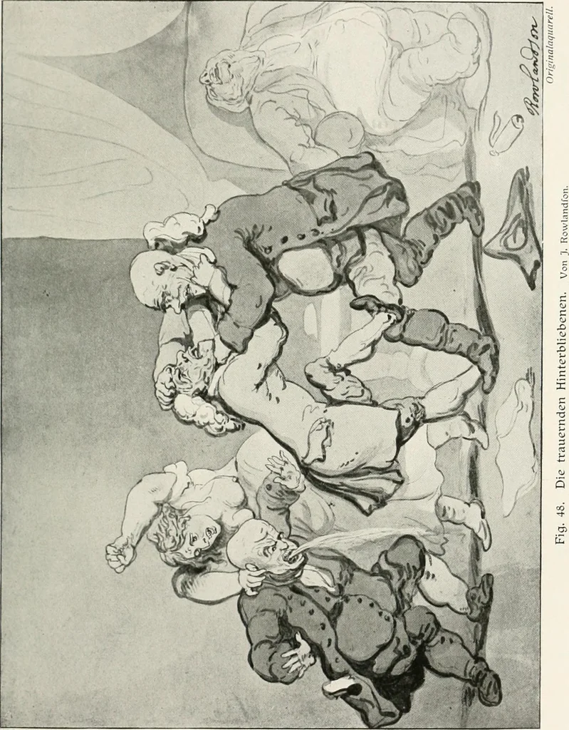 An illustration from Die Karikatur und Satire in der Medizin : mediko-kunsthistorische Studie, 1921, leaf 156