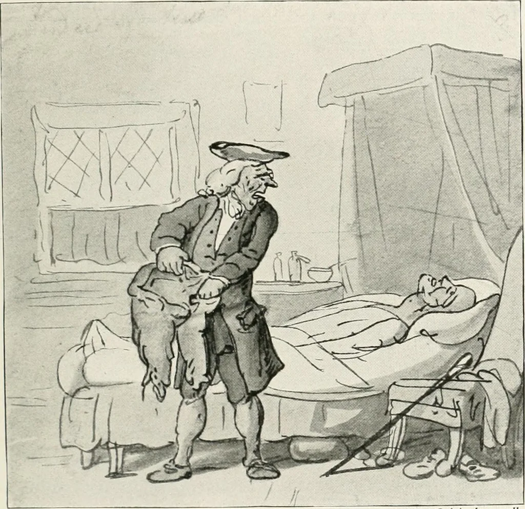 An illustration from Die Karikatur und Satire in der Medizin : mediko-kunsthistorische Studie, 1921, leaf 160