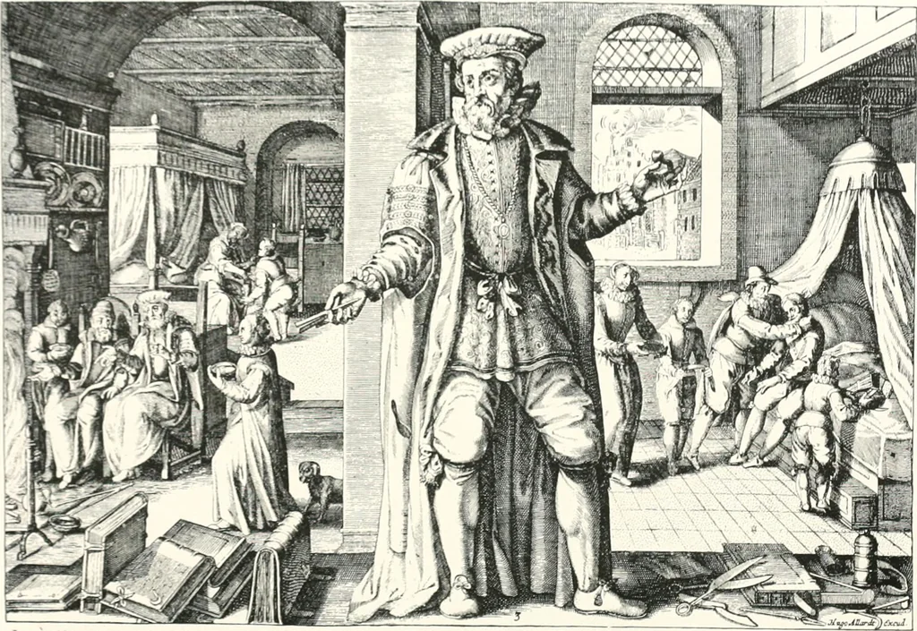An illustration from Die Karikatur und Satire in der Medizin : mediko-kunsthistorische Studie, 1921, leaf 165