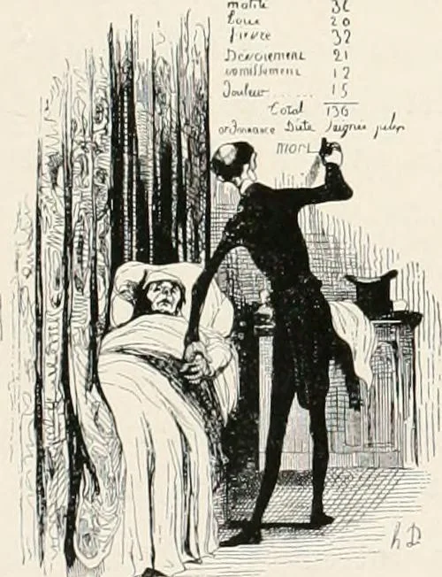 An illustration from Die Karikatur und Satire in der Medizin : mediko-kunsthistorische Studie, 1921, leaf 168
