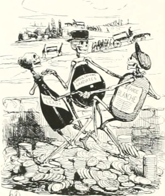 An illustration from Die Karikatur und Satire in der Medizin : mediko-kunsthistorische Studie, 1921, leaf 171