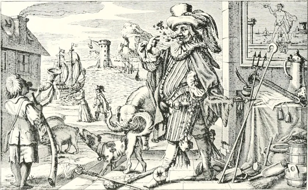 An illustration from Die Karikatur und Satire in der Medizin : mediko-kunsthistorische Studie, 1921, leaf 177