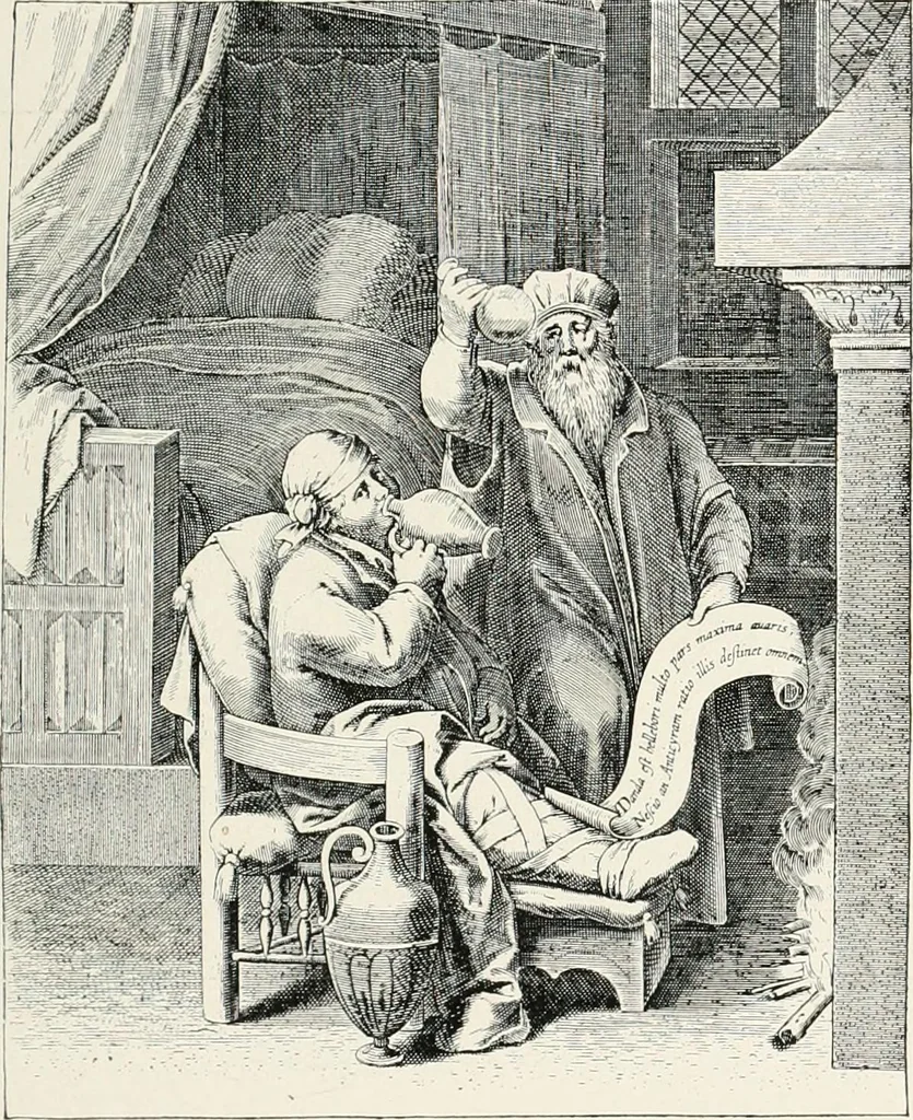 An illustration from Die Karikatur und Satire in der Medizin : mediko-kunsthistorische Studie, 1921, leaf 188