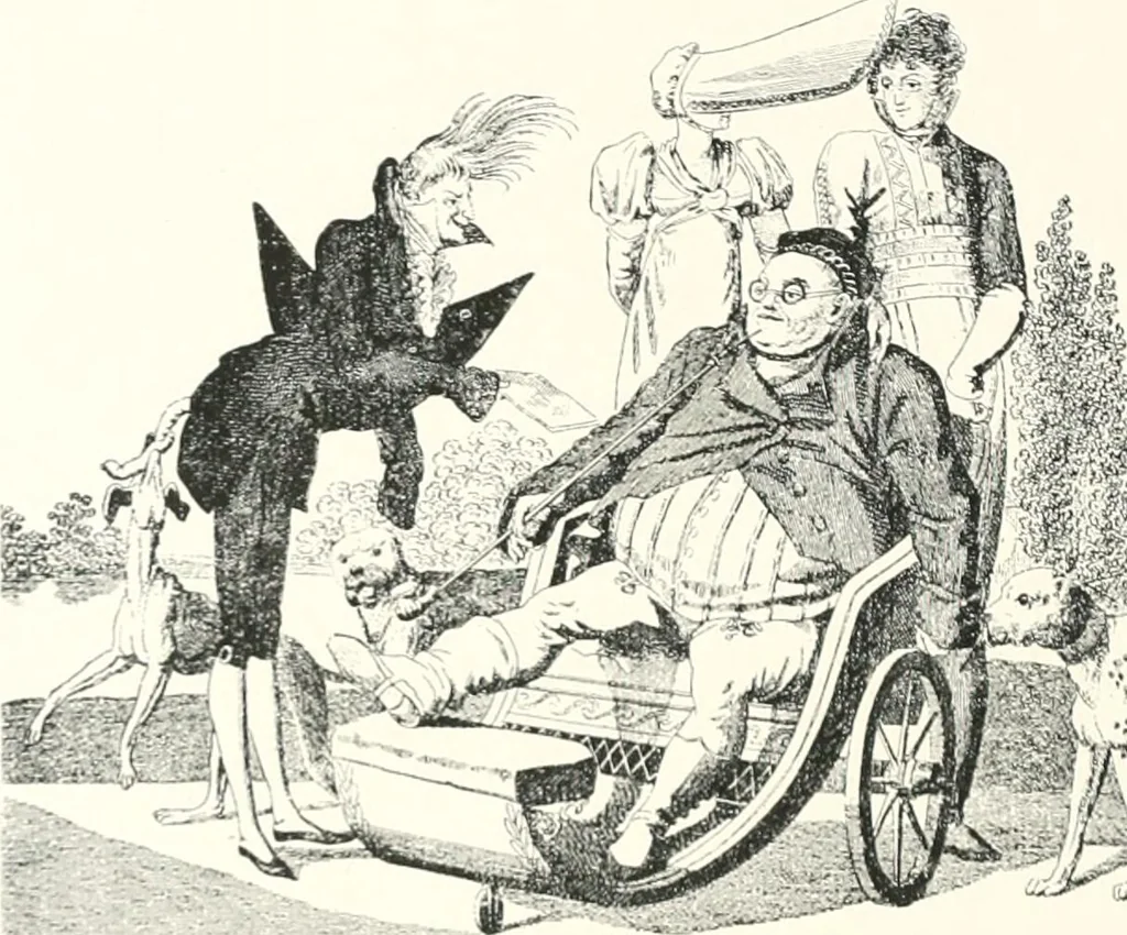 An illustration from Die Karikatur und Satire in der Medizin : mediko-kunsthistorische Studie, 1921, leaf 189