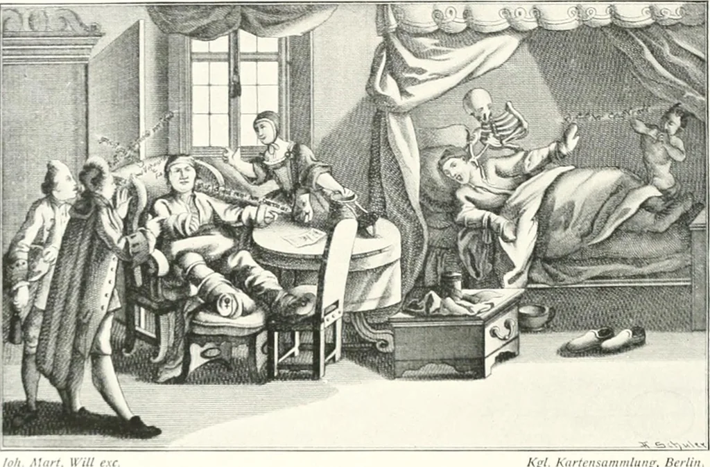An illustration from Die Karikatur und Satire in der Medizin : mediko-kunsthistorische Studie, 1921, leaf 191