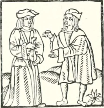 An illustration from Die Karikatur und Satire in der Medizin : mediko-kunsthistorische Studie, 1921, leaf 195