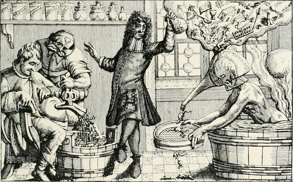 An illustration from Die Karikatur und Satire in der Medizin : mediko-kunsthistorische Studie, 1921, leaf 236