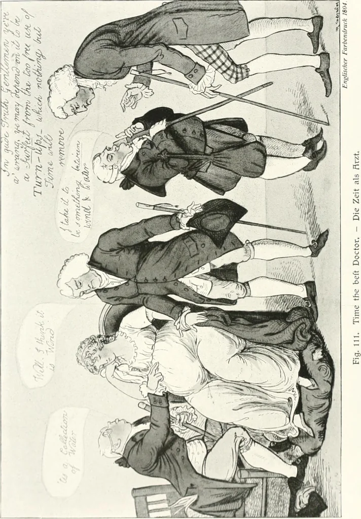 An illustration from Die Karikatur und Satire in der Medizin : mediko-kunsthistorische Studie, 1921, leaf 247