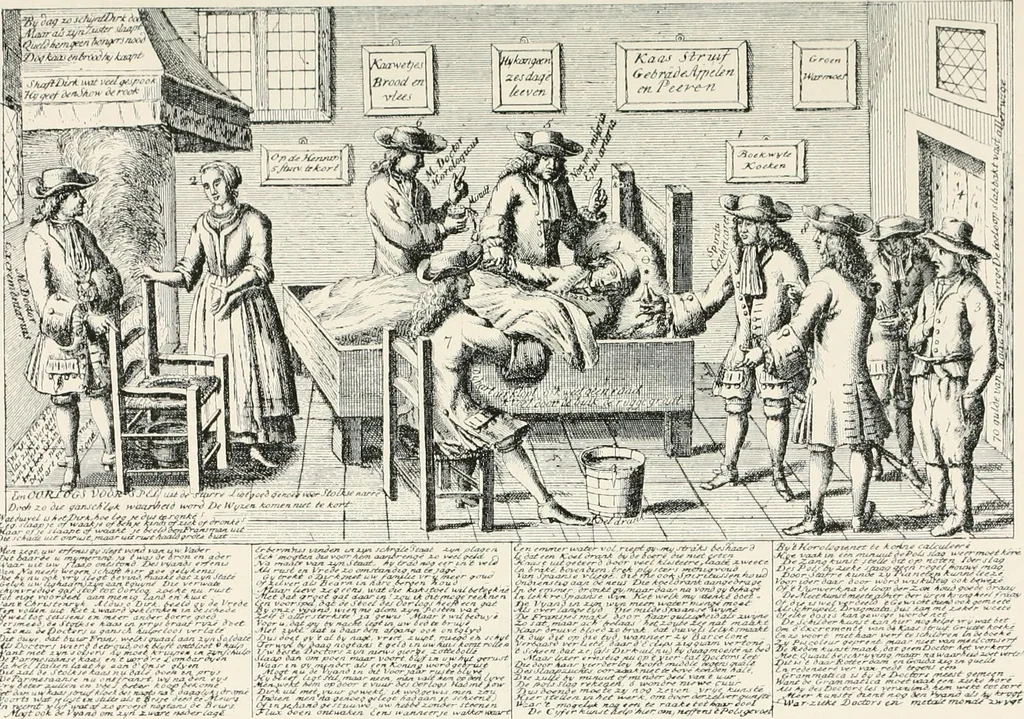 An illustration from Die Karikatur und Satire in der Medizin : mediko-kunsthistorische Studie, 1921, leaf 266