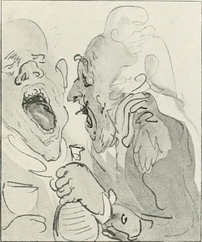 An illustration from Die Karikatur und Satire in der Medizin : mediko-kunsthistorische Studie, 1921, leaf 268