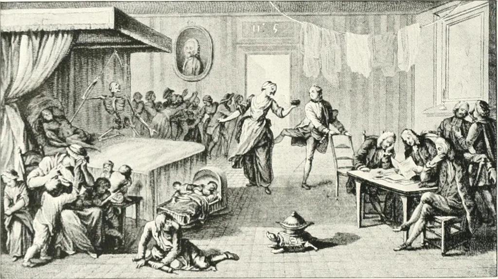 An illustration from Die Karikatur und Satire in der Medizin : mediko-kunsthistorische Studie, 1921, leaf 285
