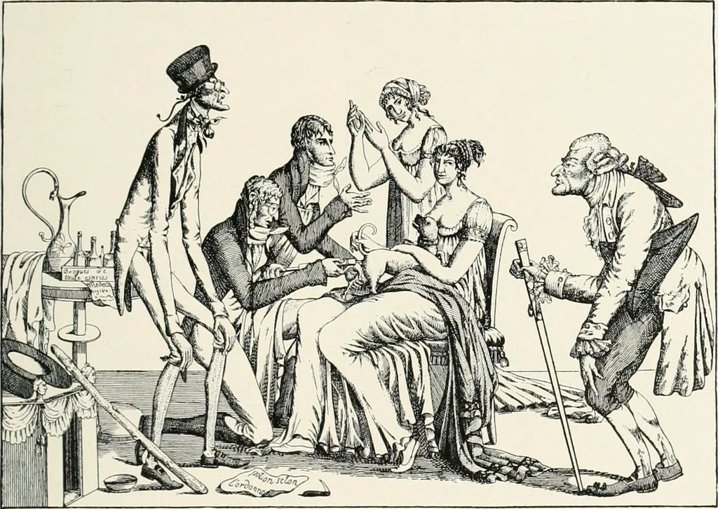 An illustration from Die Karikatur und Satire in der Medizin : mediko-kunsthistorische Studie, 1921, leaf 290