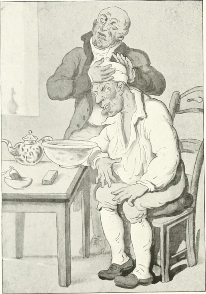 An illustration from Die Karikatur und Satire in der Medizin : mediko-kunsthistorische Studie, 1921, leaf 295