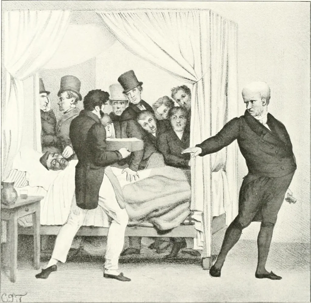 An illustration from Die Karikatur und Satire in der Medizin : mediko-kunsthistorische Studie, 1921, leaf 297