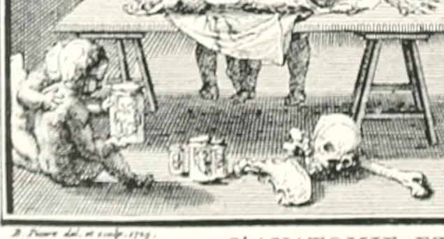 An illustration from Die Karikatur und Satire in der Medizin : mediko-kunsthistorische Studie, 1921, leaf 31