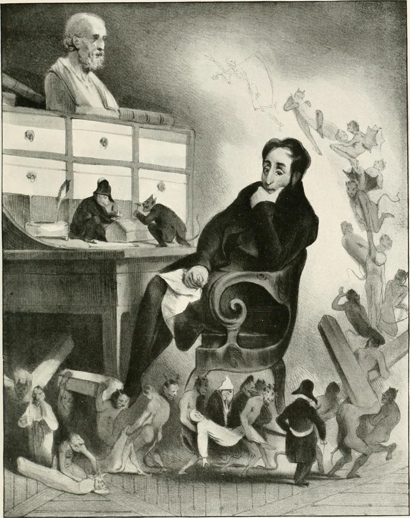 An illustration from Die Karikatur und Satire in der Medizin : mediko-kunsthistorische Studie, 1921, leaf 312
