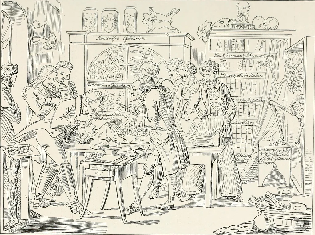 An illustration from Die Karikatur und Satire in der Medizin : mediko-kunsthistorische Studie, 1921, leaf 316