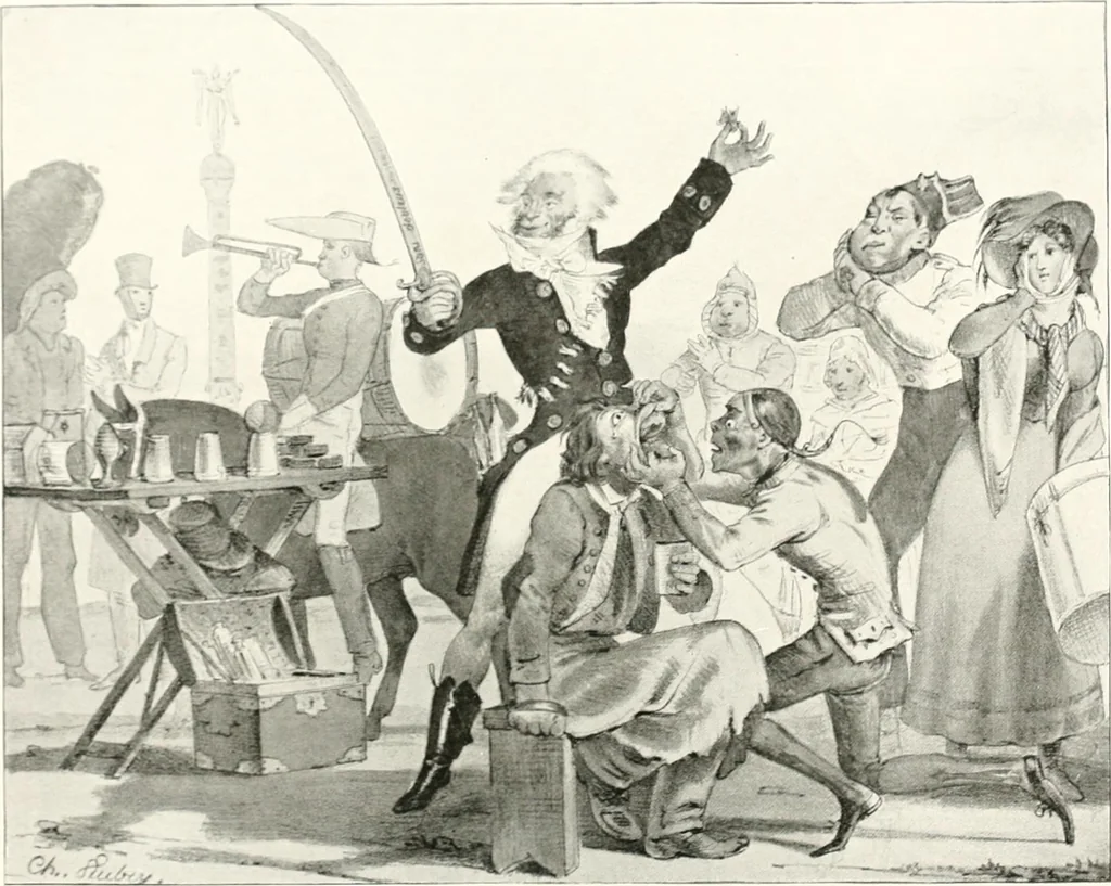 An illustration from Die Karikatur und Satire in der Medizin : mediko-kunsthistorische Studie, 1921, leaf 321