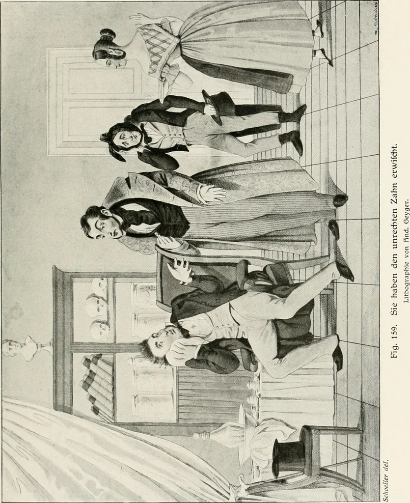 An illustration from Die Karikatur und Satire in der Medizin : mediko-kunsthistorische Studie, 1921, leaf 322